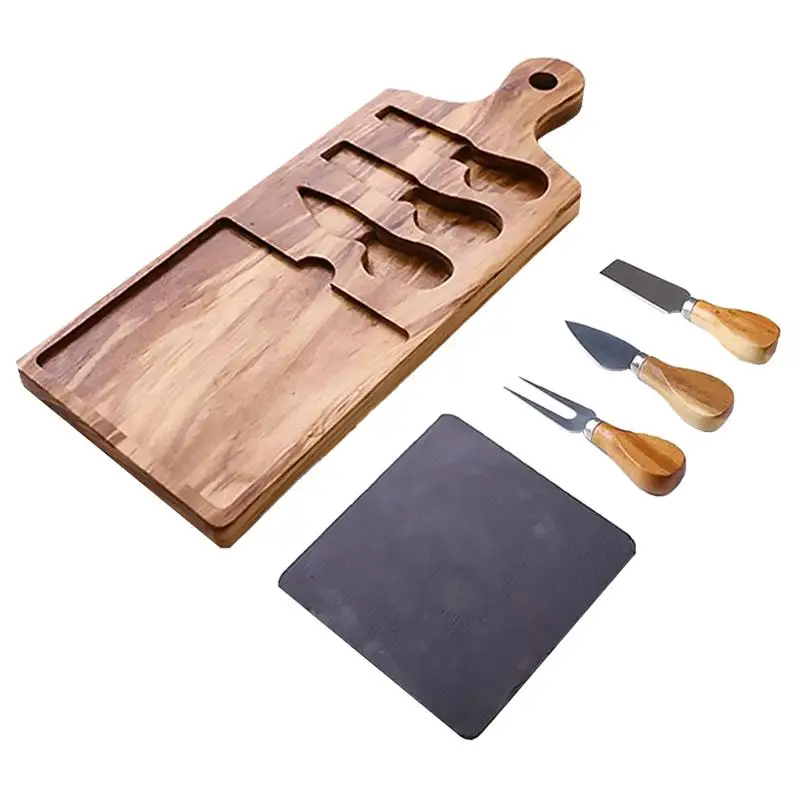 

1 Набор ножей для сыра и доски, полезные прочные ножи для сыра, доска для сыра, ножи для сыра, сланец для домашнего магазина