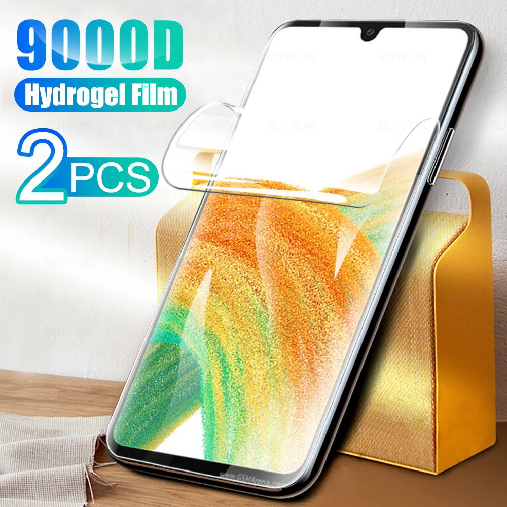 

2PCS 9000D Hydrogel Films for Samsung Galaxy A33 5G A32 4G A31 A30s A23 A22 A21s A20s A01 core A02s A03 core A03 Soft Full Cover