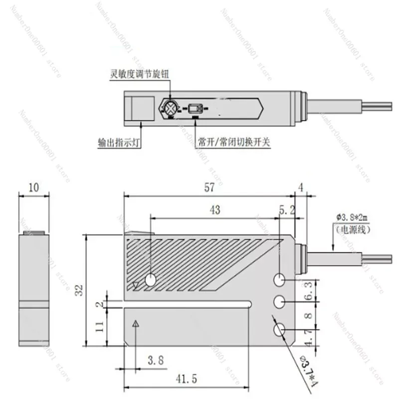 Высококачественный самоклеящийся датчик этикетки PUD-05N PUD-050NP NPN PNP наклейка с