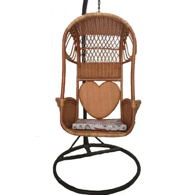 

TT Real Rattan Chair Rattan Basket Swing Glider Bed Lazy Indoor Bird's Nest Adult Hanging Rocking Chair