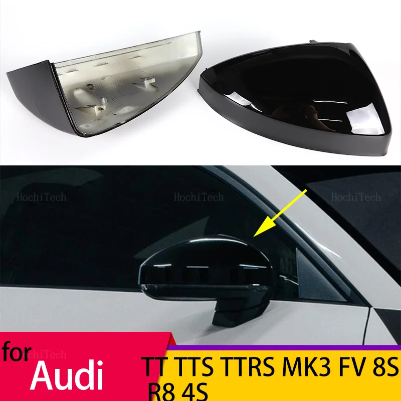 

Carbon Fiber/ABS Mirror Cover Side Rearview Mirror Cap Cover Shell Replacement For Audi TT TTS RS TTRS MK3 8S 15-23 R8 2016-23