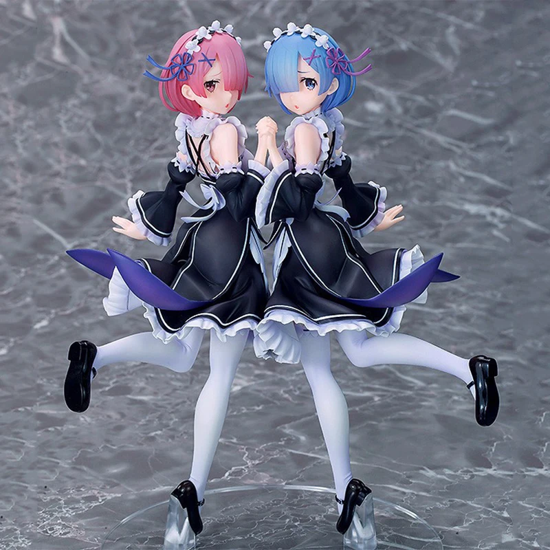 15-23cm Re:Life In A Different World From Zero Rem Ram Anime Action Figure PVC Maid Outfit Arab Collection Model Dolls Toy Gifts | Игрушки и