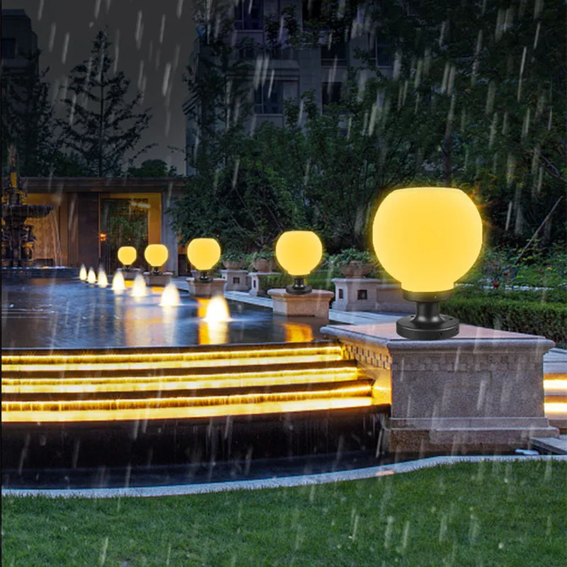 Уличный светодиодный садовый светильник на солнечной батарее s круглый