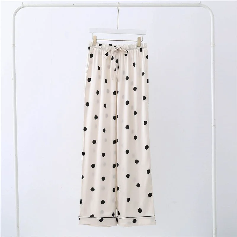 Dot Pajamas Set Sexy Sleepwear For Women Full-Length Shirt Casual Pyjama Women's Autumn 2022 Fashion Soft Homewear Plus Size