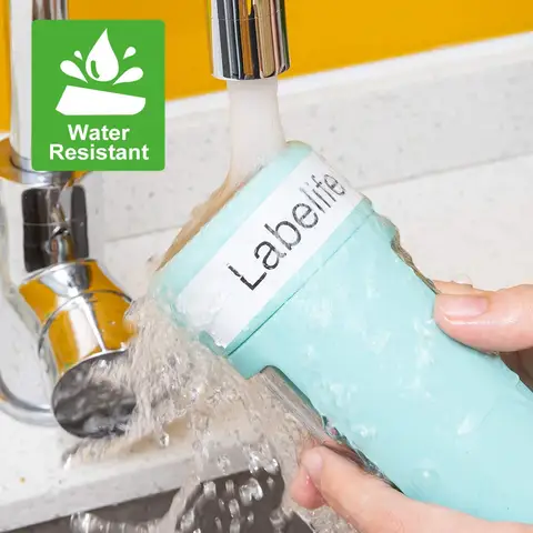 Лента для этикеток разных цветов, ламинированная белая, совместима с Brother P Touch 18 мм, Ptouch PTE550W, PTD600, PTP710BT