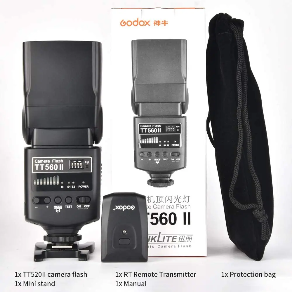 Вспышка Godox TT560II беспроводная, 433 МГц, GN38 (art.: 3920bf3ceacfb) - 3920bf3ceacfb