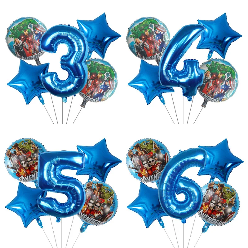 

Marvel Avengers Foil Balloons Baby Shower Birthday Party Decoration Kids Superhero Toy Spiderman Iron Man Hulk Inflatable Globos
