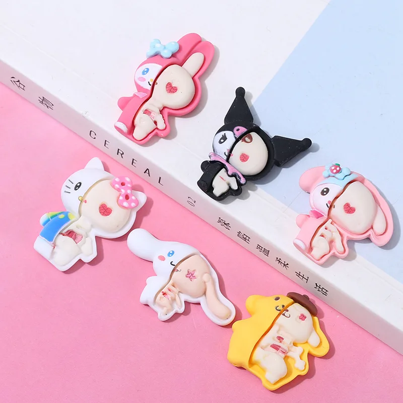 

2 шт., кавайная Подвижная кукла Sanrio из мультфильма «Пол-Череп»