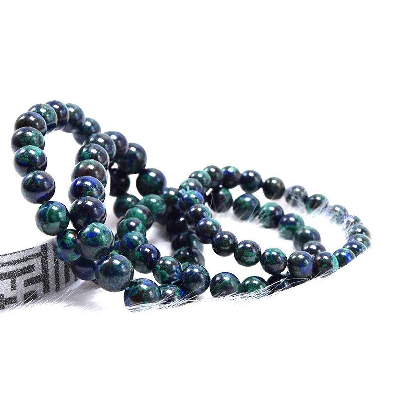 

Браслет из натурального камня азурита для мужчин и женщин, классический Восстанавливающий камень, Ювелирное Украшение для йоги, чакра, Пода...