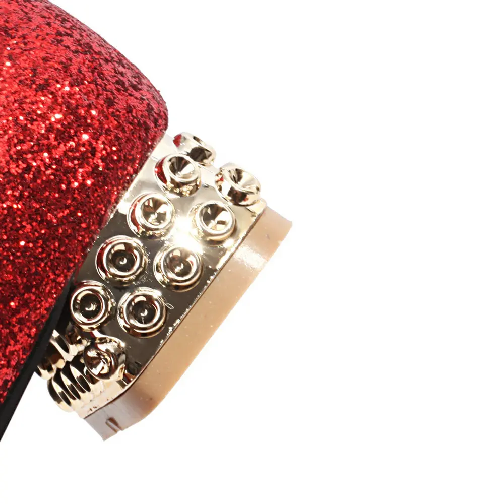 Sweet and Lovely College Style Lolita Shoes Luxe Glitter Fabric Comfy French Low-Heel, Pearl Bow with Heart Butterfly Design