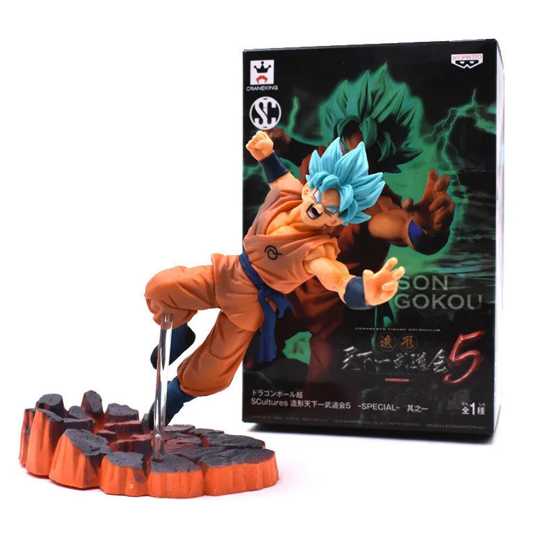 Dragon Ball Z Super Saiyan Blue Hair Son Goku Vs Golden Frieza Action Figure Dragonball Bwfc 5 Kakarotto Figurine Model Gift Toy