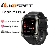 KOSPET TANK M1 PRO Smart Watch Men Rugged Outdoor Sport Fitness Tracker Watches Make Call Bluetooth Smartwatch 5ATM Waterproof