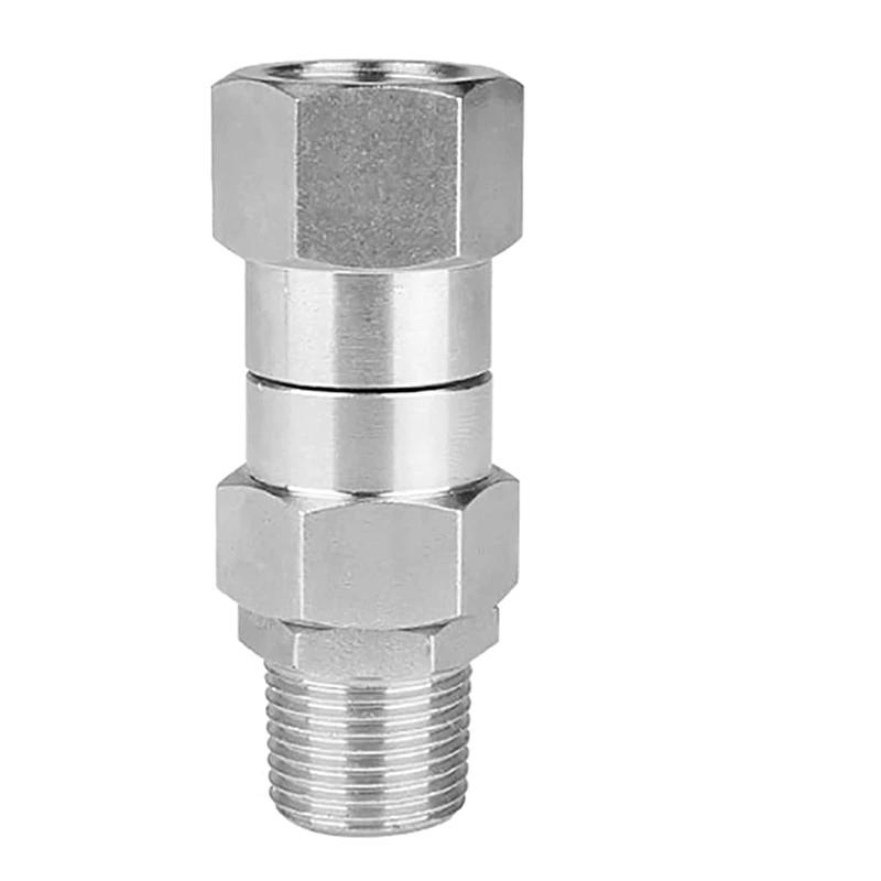 

Pressure Washer Swivel, 3/8 Inch NPT Male Thread Fitting, 4500 PSI, For Pressure Washer (Stainless Steel)