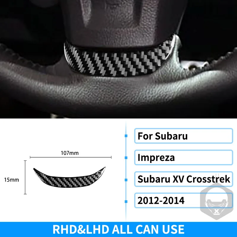 

Наклейка из углеродного волокна для кнопки подбородка рулевого колеса для Subaru Impreza XV Crosstrek 2012 2013 2014, автомобильные аксессуары