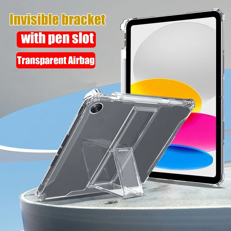 

Прозрачный чехол-подставка для Huawei Matepad T10S T10 SE 10,1 10,4 Matepad 10,4 2022 2020 Pro 11 10,8, чехол, держатель для карандашей