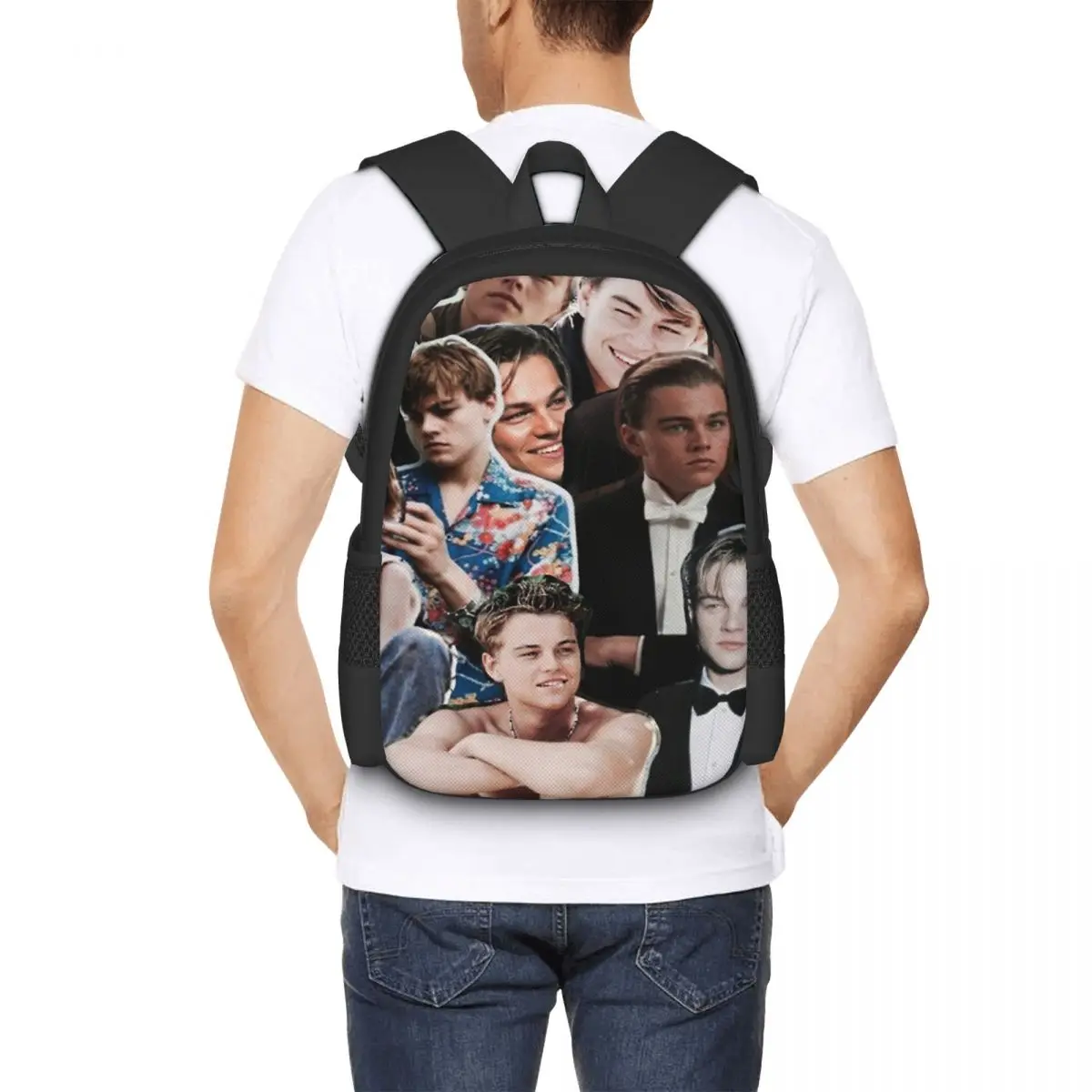 Leonardo Dicaprio Collage Backpack for Girls Boys Travel RucksackBackpacks for Teenage school bag