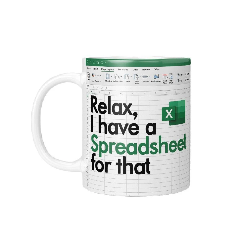 Фото Керамическая чашка с узором Excel, Креативная чайная чашка, Портативная чашка для воды, Молочный сок, Офис, Дом, Веселый подарок, Новый №1