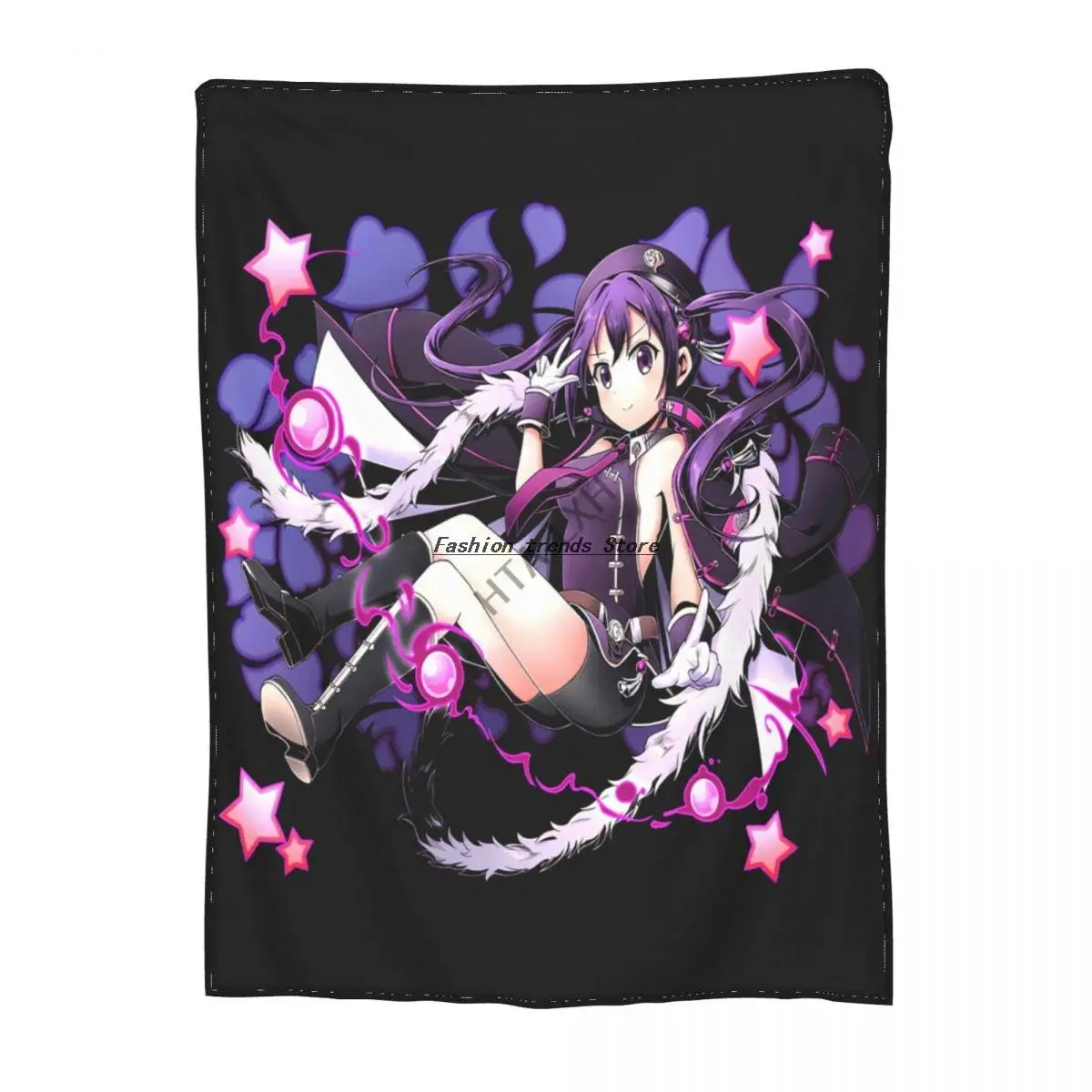

Anime King's Raid cartoon printing flannel fleece blanket soft Sherpa blanket light sofa bed blanket