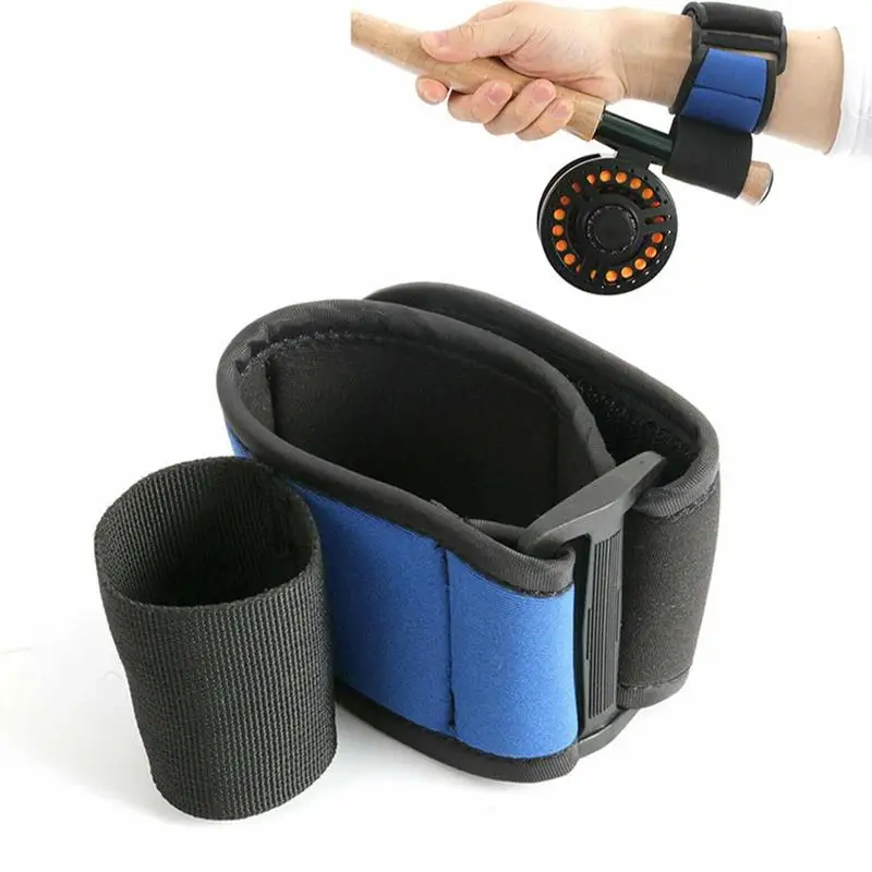 

Fishing Rod Wrist Strap Accessories Nylon Safety Belt Strap Blue Color Soft Elastic Cushion Attachment Fishing Tools