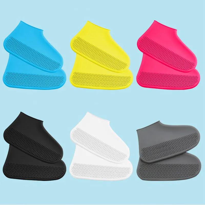 Silicone WaterProof Shoe Covers Wear-resistant Non-slip Thickened Unisex Shoes Protector Reusable Shoe Covers For Rainy Day