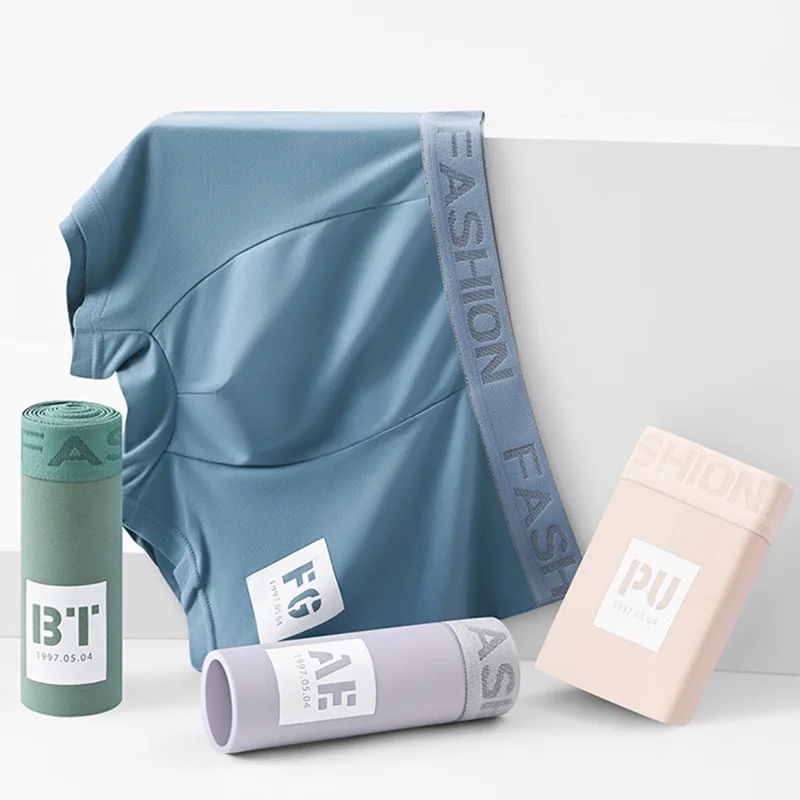 4Pcs Lot Men Boxer Shorts Antibacterial Men's Underwear Man Boxershorts  Breathable Comfortable Male Printed Panties L-4XL