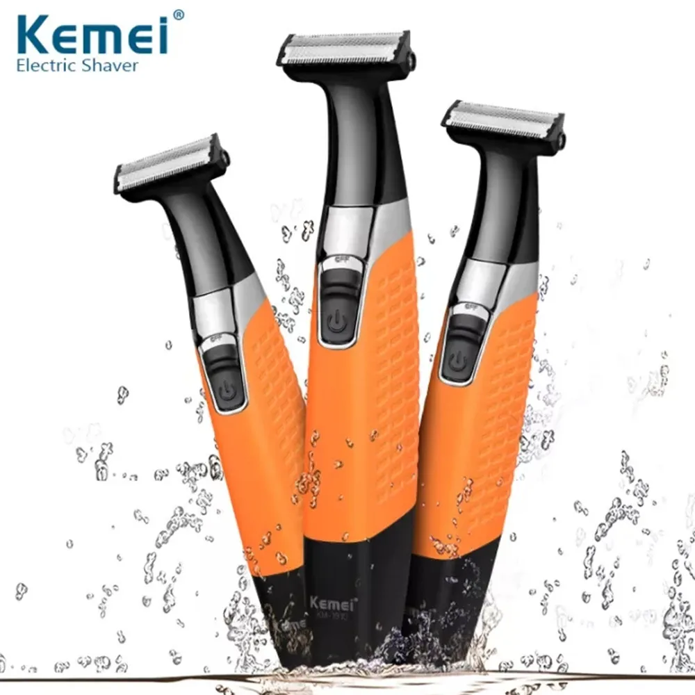 Профессиональная Бритва для мужчин Kemei перезаряжаемая машинка стрижки бороды