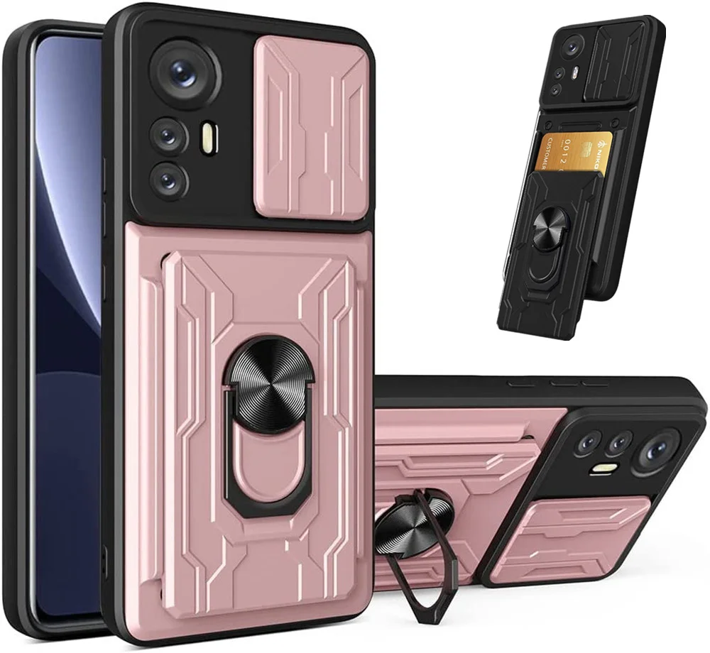 

For Xiaomi 12 Lite Pro 12S Pro 12X Xiaomi12X Xiaomi12Pro 5G Case For Xiaomi 12 Lite Card Slot Ring Stand Camera Protection Cover