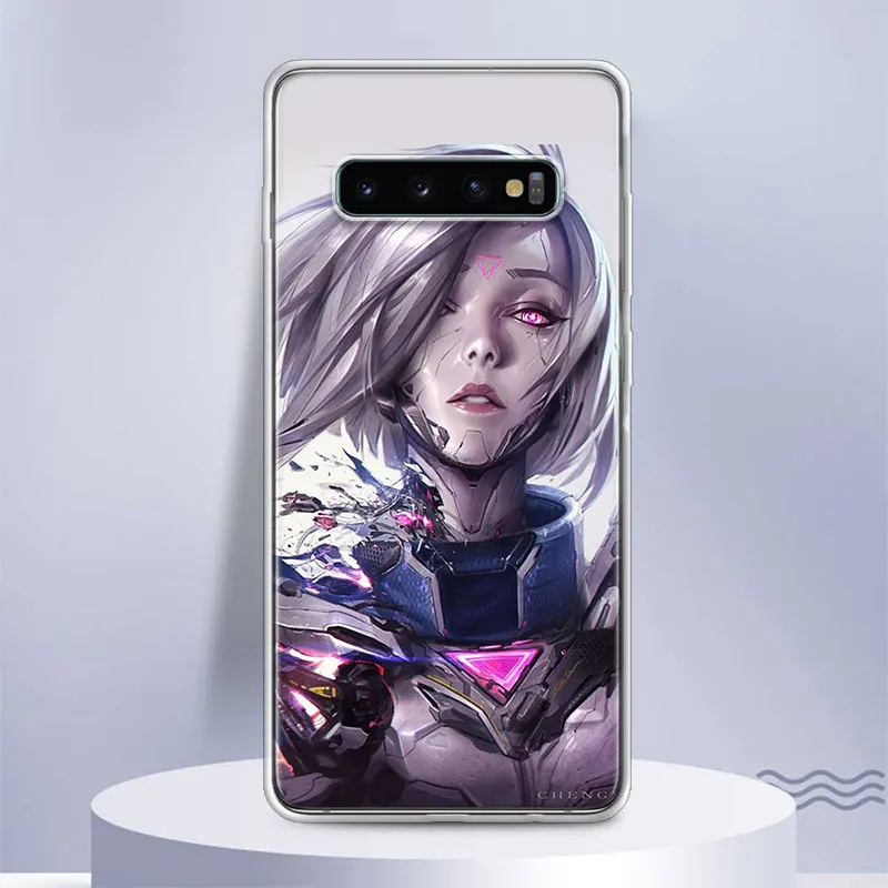 Чехол для телефона League Hero Games Akali из мягкого силикона для Samsung Galaxy S23 S22 Ultra S21 S20 FE S10 Plus S10E S9 S8 + S7 Edge.
