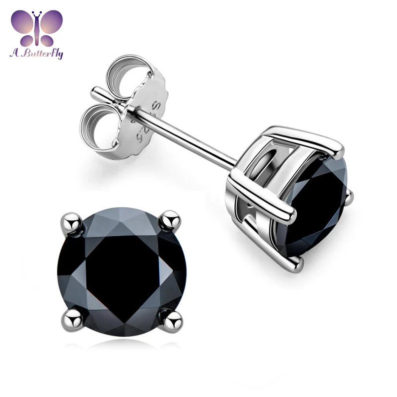 

Серьги-гвоздики из серебра 100% пробы с муассанитом, 925 мм