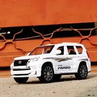 Модель автомобиля из сплава Toyota Prado 1:24, возвратная сила, акустическая игрушка, большой внедорожник, имитация металлического шести открытых F185