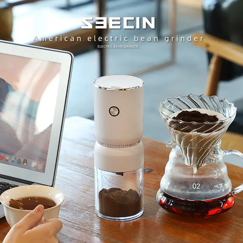 Электрическая кофемолка с USB-зарядкой портативная керамическая шлифовальная
