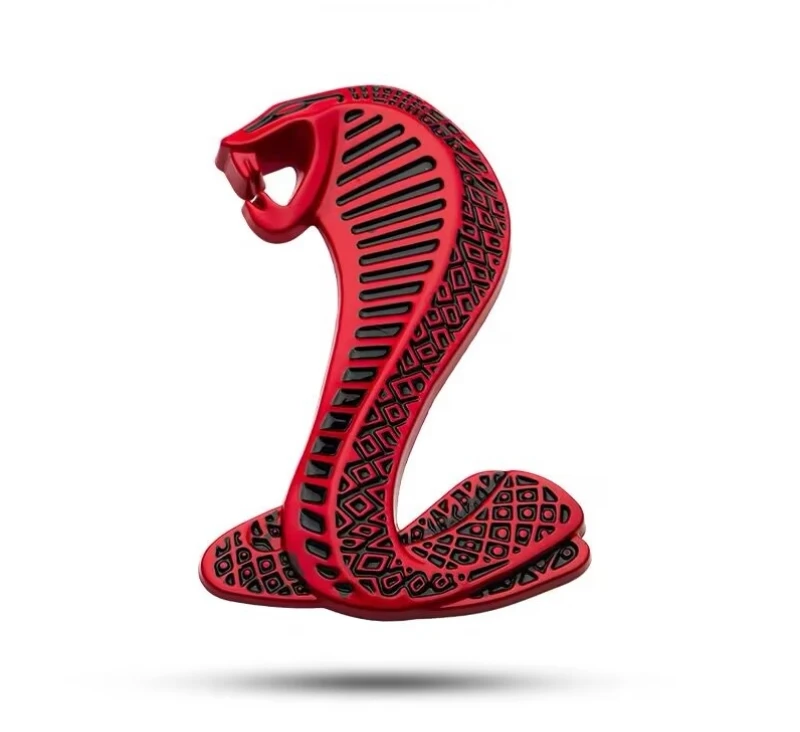 

Cobra 3D Стайлинг Металлическая наклейка Передняя решетка Значок кузова Крыло автомобиля Задняя наклейка Декор Аксессуары для SVT GT350 R GT500 Shelby ﻿