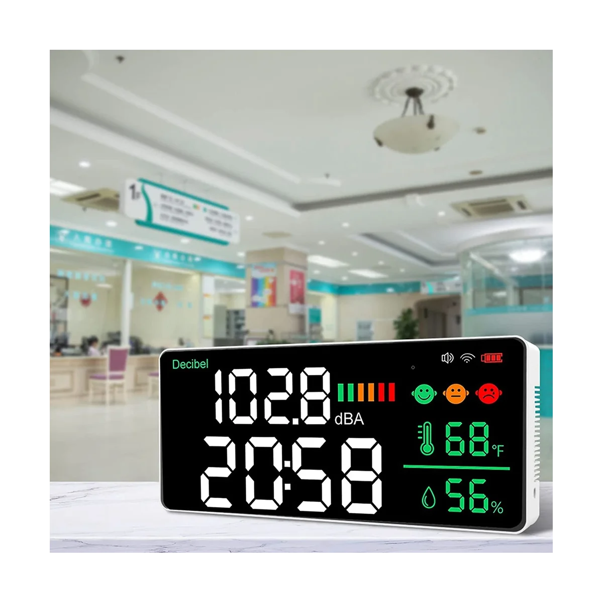 Измеритель температуры и влажности 4 в 1 цифровой измеритель уровня звука с Wi-Fi