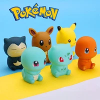 pokemon anime pikachu bulbasaur charmander squirtle eevee snorlax cartoon figures vocal bath toy for kids baby bathroom toys