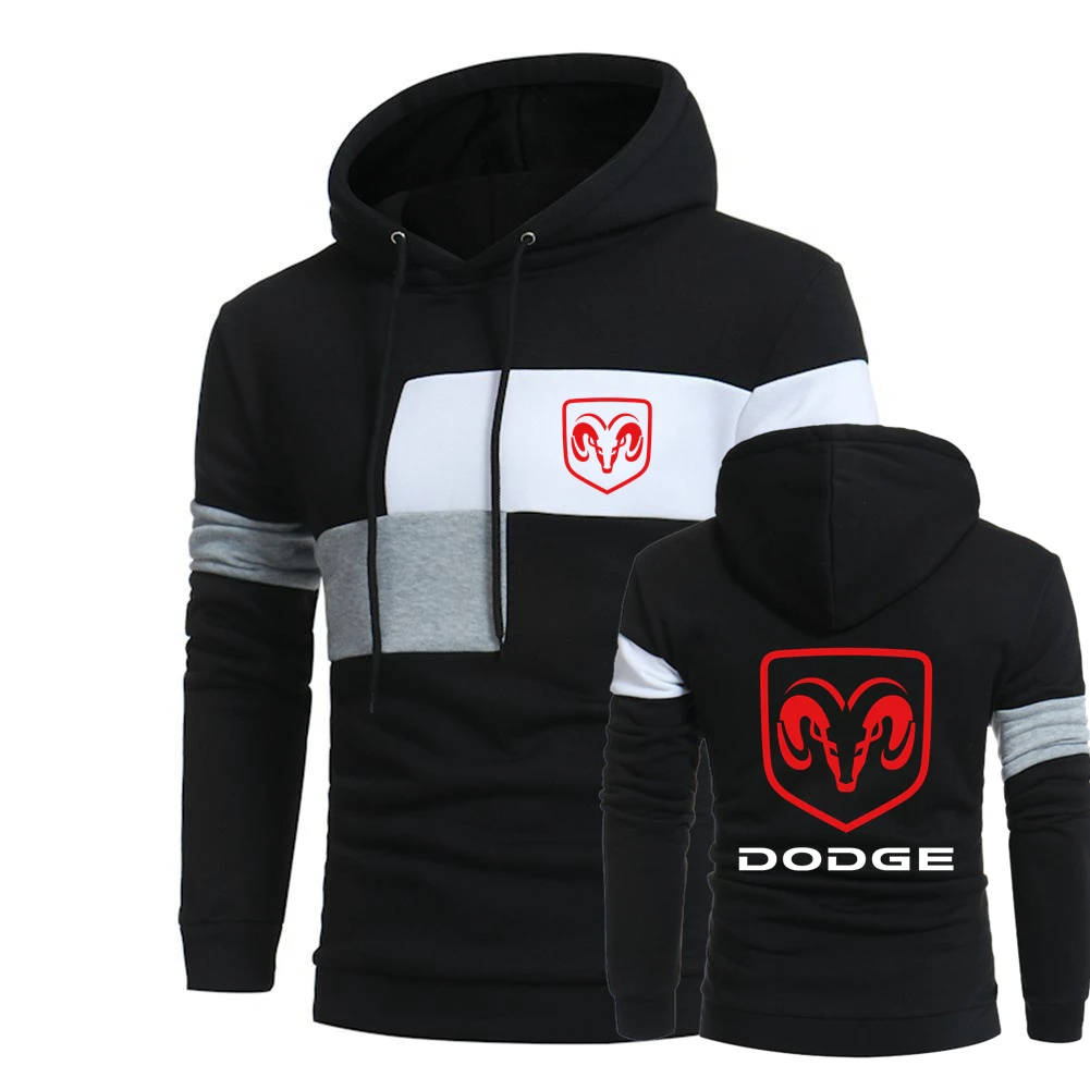 

Коллекция 2023 года, Весенняя Толстовка Dodge в студенческом стиле с принтом логотипа, удобная мужская хлопковая толстовка с логотипом на заказ