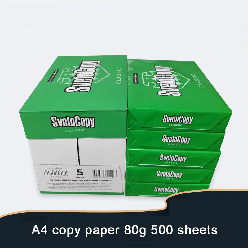 

Print Copy Paper A4 80g 500 Sheets of Raw Wood Pulp White Paper Draft School Office Copier Printer High Quality Paper Supplies