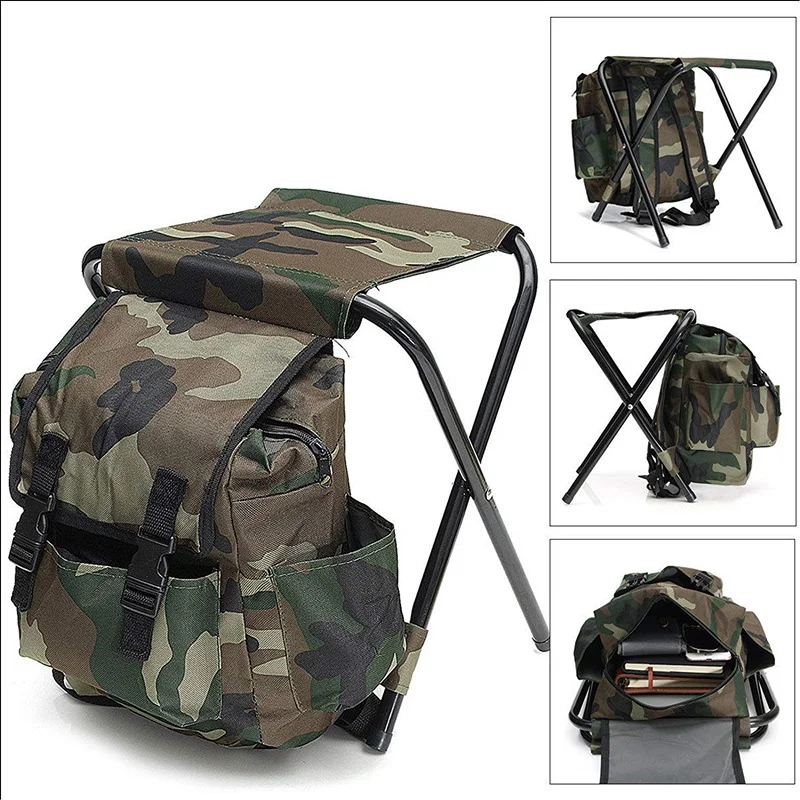 

Portable Folding Fishing Chair Bag Fishing Backpack Chair Stool Wear-resistantv for Outdoor Hunting Climbing Camping Equipment