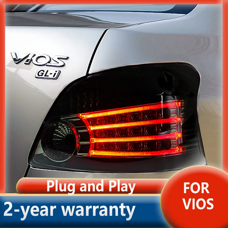 

Задние фонари для Toyota Vios, задние фонари 2008-2014 светодиодный ные задние фонари, светодиодные дневные ходовые огни, стоп-сигнал, стоп-сигнал