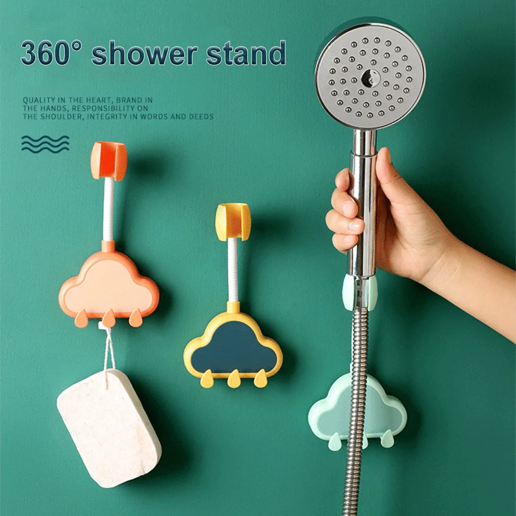 

Universal Shower Head Holder Adjustable Self-Adhesive Cloud-shape Showerhead Bracket Rack Buckle Punch Free Nozzle Base Stand