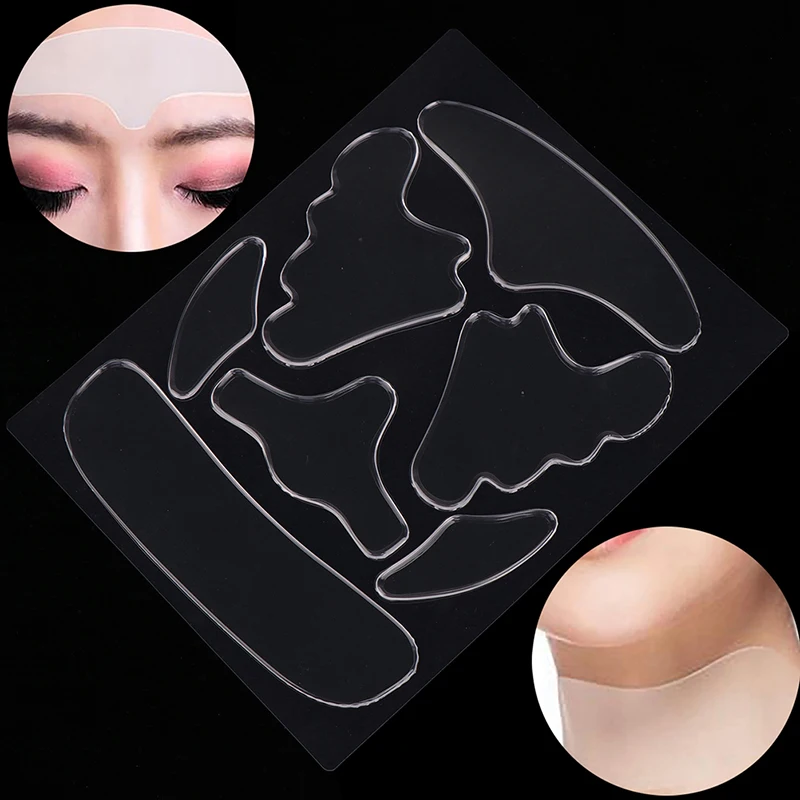 

7pcs/sheet Reusable Silicone Pads Skin Care Tool Anti Rimpel Patches Wrinkle Removal Sticker Face Forehead Neck Eye Sticker