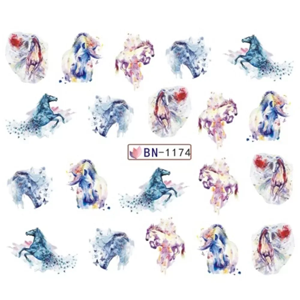 

Nail Sticker Watermark Ink Design Water Transfer Slider Animal Flower Manicure Decoration Nail Art Tips Decals CHBN1166-1176