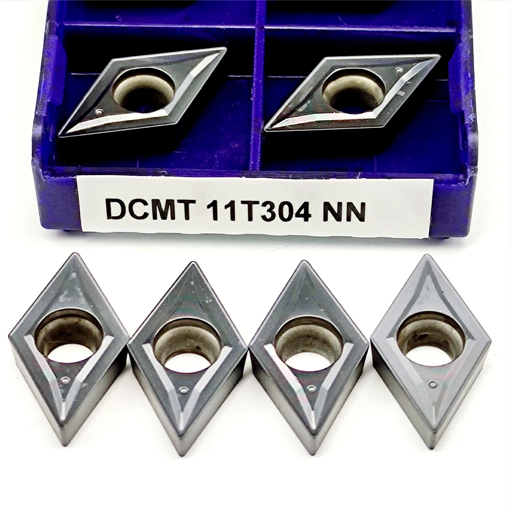 

10 шт. твердосплавные вставки DCMT11T304 NN LT10 токарные станки с ЧПУ, индексируемые токарные вставки для нержавеющей стали, легированной стали DCMT 11T304