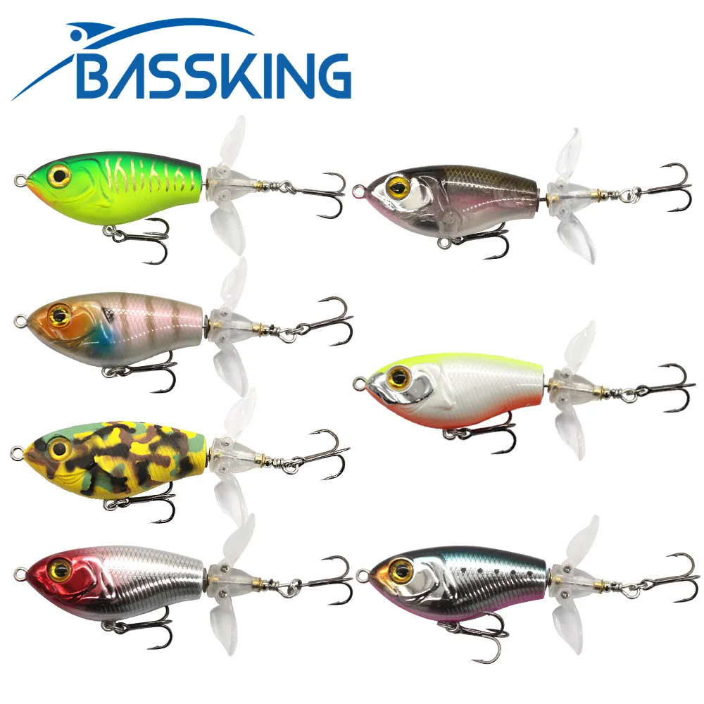 

BASSKING Whopper Popper Fishing Lure 65mm/9g 80mm/16g Topwater Floating Artificial Bait Pencil Swimbait Wobbler for Carp Pike