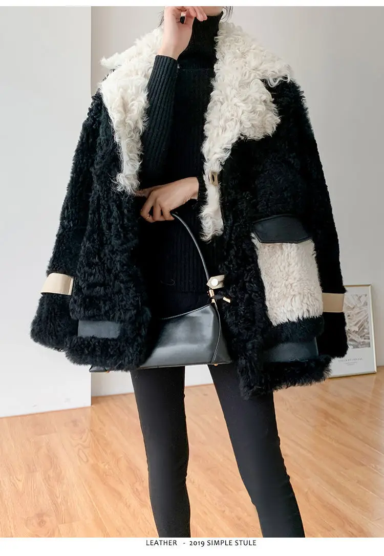 Women 2023 Autumn Winter Fashion Lamb Wool Faux Fur Coat Female Thick Warm Soft Fake Fur Jacket Overcoat Outerwear Luxurious