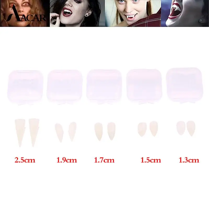 

Клыки для вечерние НКИ на Хэллоуин, украшение для Хэллоуина, полимерные Зубы вампира, реквизит, клей для ужасов, подарки друзьям, косплей, ве...