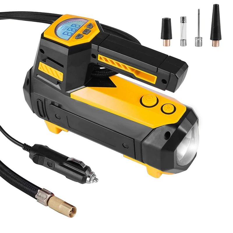 

12V DC Car Air Compressor Tire Inflator Pump Tire Portable Inflation Pump With Digital Pressure Gauge Suitable For Cars