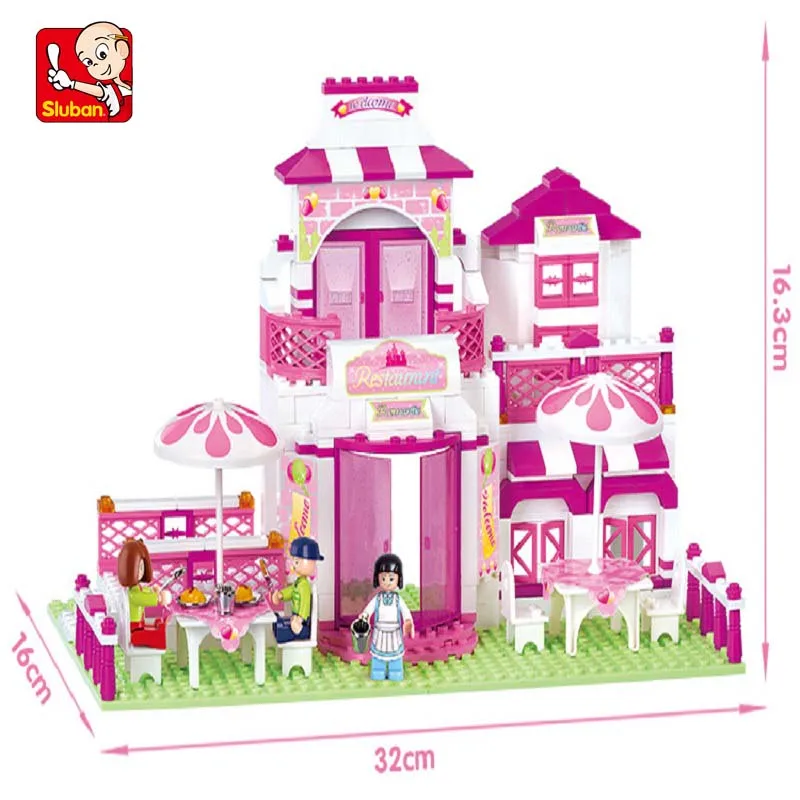 Конструктор Sluban игрушки для девочек мечта розового цвета B0150 романтический