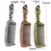 retro magic comb badge shape comb metal comb girl gift vintage comb slytherin college style comb factory direct sales