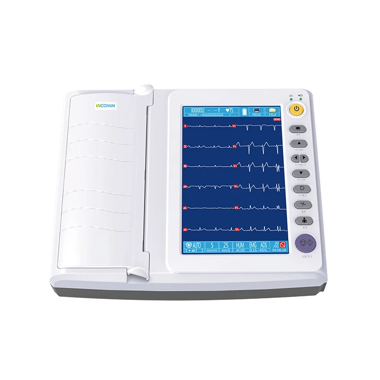 

Professional 10 inch colour touch LCD portable ecg machine 12 channel
