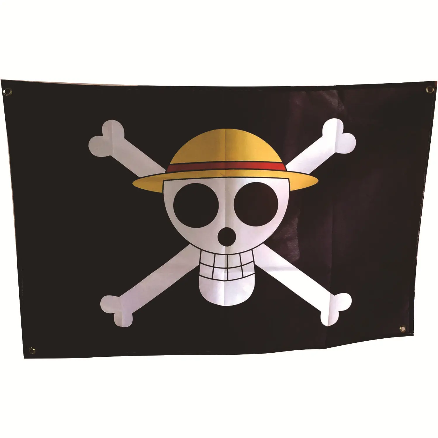 

2pcs 90*150CM Pirate Monkey D. Luffy Skull Flag Straw Hat Pirates Trumpet Banner Flag